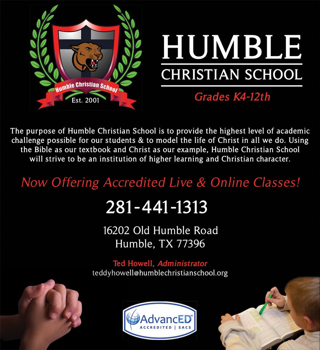 Christians In Business - Humble Christian School - Details